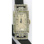Silver ladies Art Deco wristwatch. P&P Group 1 (£14+VAT for the first lot and £1+VAT for