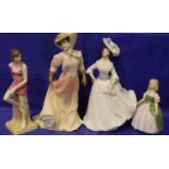 Four Royal Doulton figurines. P&P Group 3 (£25+VAT for the first lot and £5+VAT for subsequent lots)