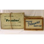 Vintage Pennine way cleaners box and a Players cigarette. P&P Group 1 (£14+VAT for the first lot and