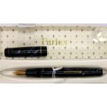 Vintage Dickinson The Croxley pen; 14ct gold nib fountain pen with marbled finish. P&P Group 1 (£