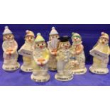 Seven Beswick clowns, H: 15 cm. P&P Group 3 (£25+VAT for the first lot and £5+VAT for subsequent