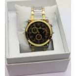 Orlando; gents boxed wristwatch on a metallic bracelet, not working at lotting up. P&P Group 1 (£