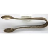 17th - 18th century - Silver Hallmarked Sugar Tongs. P&P Group 1 (£14+VAT for the first lot and £1+