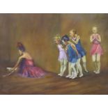 Indistinctly signed Interlude During Ballet Practice, oil on board. Not available for in-house P&