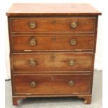 19th century drop-leaf cupboard in the form of a chest of drawers. Not available for in-house P&P,