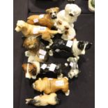 Selection of nine dogs, mainly Cooper Craft and a horse. Not available for in-house P&P, contact