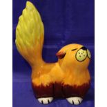 Lorna Bailey USA cat, Marmalade, H: 18 cm. P&P Group 2 (£18+VAT for the first lot and £3+VAT for