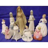 Seven Royal Doulton ladies and two others. Not available for in-house P&P, contact Paul O'Hea at