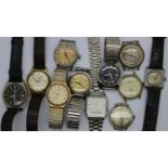 A selection of wristwatches including Smiths and Garrard. Some working at lotting. P&P Group 1 (£