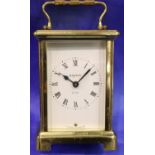 Brass Bayard carriage clock, working at lotting, H: 11 cm. P&P Group 3 (£25+VAT for the first lot