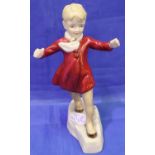 Royal Worcester figurine by FG Doughty, January, H: 12 cm. P&P Group 1 (£14+VAT for the first lot