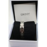 DKNY; ladies boxed stainless steel wristwatch. P&P Group 1 (£14+VAT for the first lot and £1+VAT for