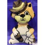 Lorna Bailey cat, The Duke, H: 13 cm, no cracks, chips or visible restoration. P&P Group 2 (£18+