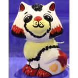 Lorna Bailey cat, Honey, H: 13 cm, no cracks, chips or visible restoration. P&P Group 1 (£14+VAT for