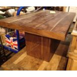 Rectangular hardwood coffee table, 60 x 90 cm. Not available for in-house P&P, contact Paul O'Hea at
