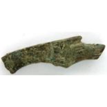 c700AD - Bronze Viking / Norse small Handle end of Wolfs Head. P&P Group 1 (£14+VAT for the first