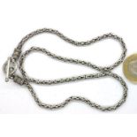 925 silver ornate necklace, L: 44 cm, 28g. P&P Group 1 (£14+VAT for the first lot and £1+VAT for