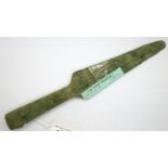 Late Bronze Age spearhead c1300-900 BC with museum label, L: 27 cm. P&P Group 2 (£18+VAT for the