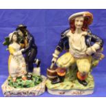 Two ceramic figurines; Sailors Return and Will Watch. P&P Group 3 (£25+VAT for the first lot and £