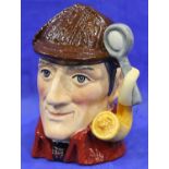 Royal Doulton limited edition colourway character jug, The Sleuth, H: 10 cm, boxed. No cracks, chips