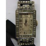 Silver ladies Art Deco wristwatch. P&P Group 1 (£14+VAT for the first lot and £1+VAT for