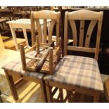 Two country style chairs and a miniature stool. Not available for in-house P&P, contact Paul O'Hea