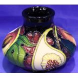 Moorcroft vase in the Queens Choice pattern, H: 8 cm. No cracks, chips or visible restoration. P&P