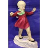 Royal Worcester figurine by FG Doughty, January, H: 16 cm. P&P Group 2 (£18+VAT for the first lot