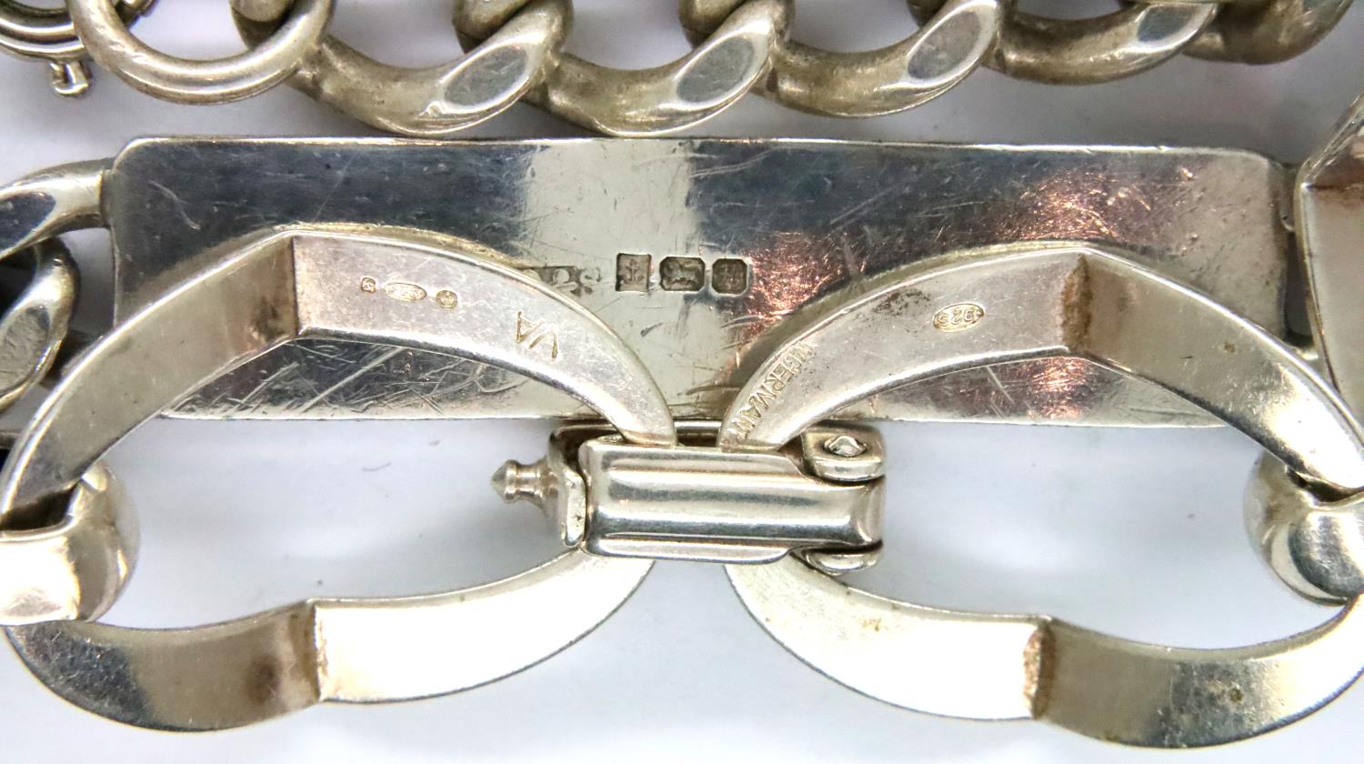 Three mixed 925 silver bracelets. P&P Group 1 (£14+VAT for the first lot and £1+VAT for subsequent - Image 2 of 3