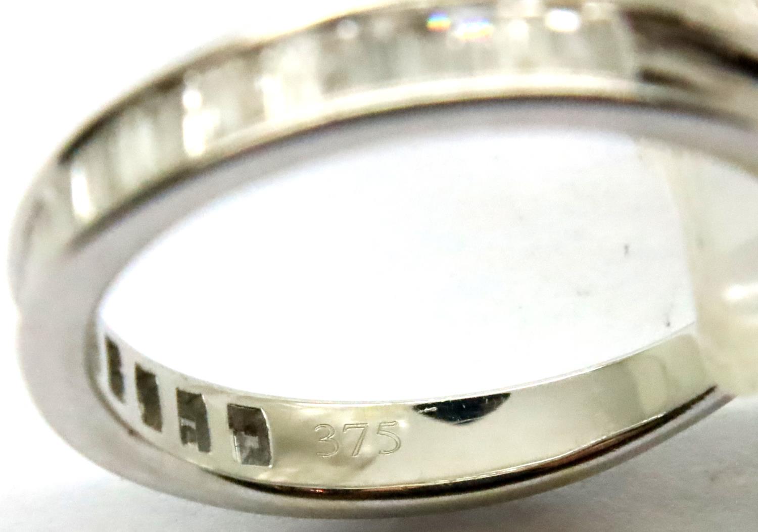 9ct white gold and diamond half eternity ring, size L/M, 1.9g. P&P Group 1 (£14+VAT for the first - Image 3 of 3