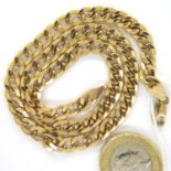 9ct gold curb link neck chain, L: 31 cm, 10.3g. P&P Group 1 (£14+VAT for the first lot and £1+VAT