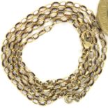 9ct gold neck chain, L: 45 cm, 4.4g. P&P Group 1 (£14+VAT for the first lot and £1+VAT for