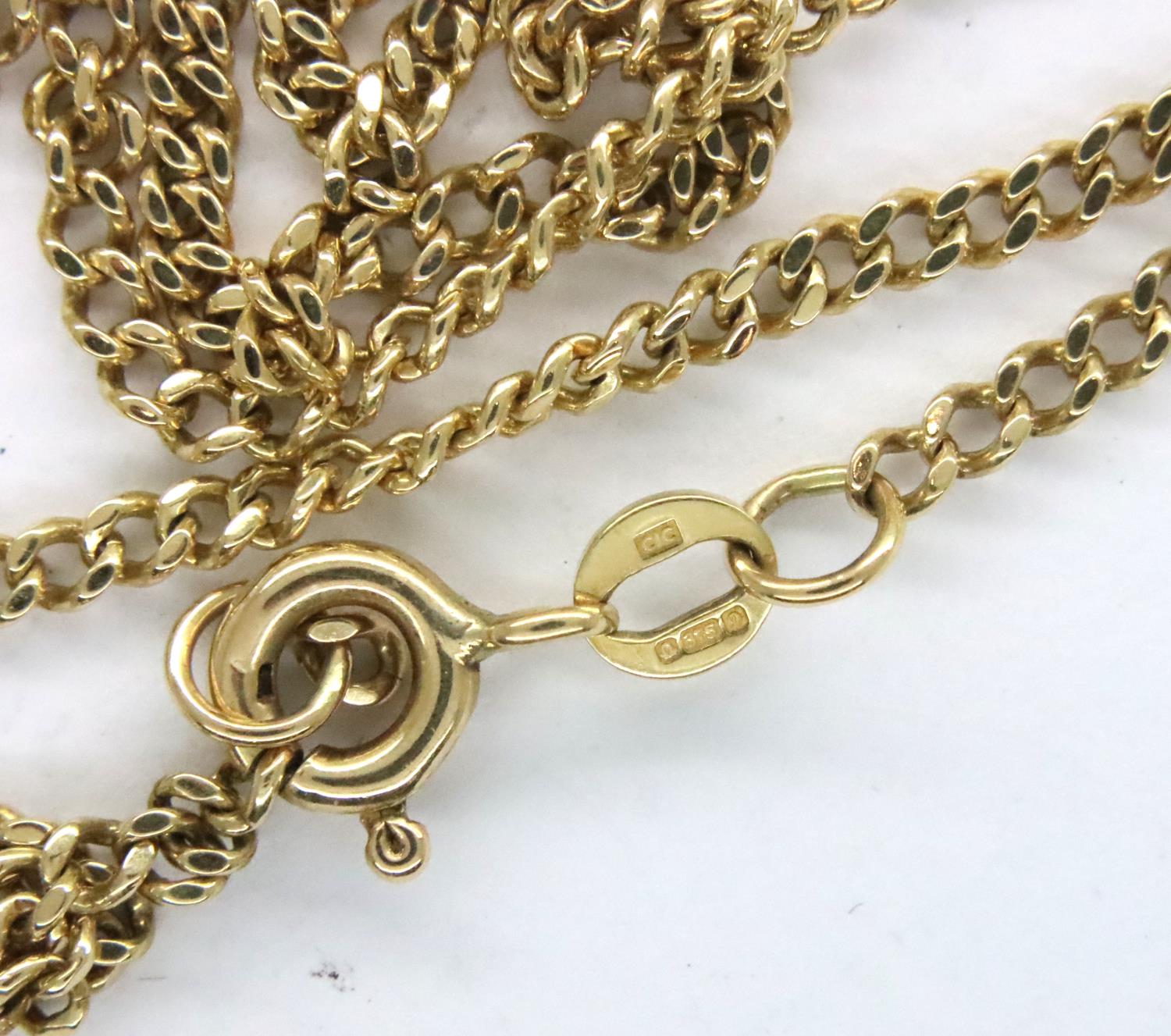 9ct gold neck chain, L: 45 cm, 4.8g. P&P Group 1 (£14+VAT for the first lot and £1+VAT for - Image 3 of 3