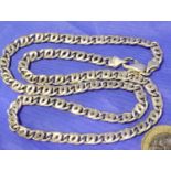 925 silver curb neck chain, L: 50 cm. P&P Group 1 (£14+VAT for the first lot and £1+VAT for