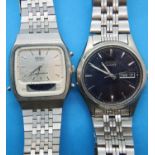 Two Seiko gents wristwatches, not working at lotting. P&P Group 1 (£14+VAT for the first lot and £