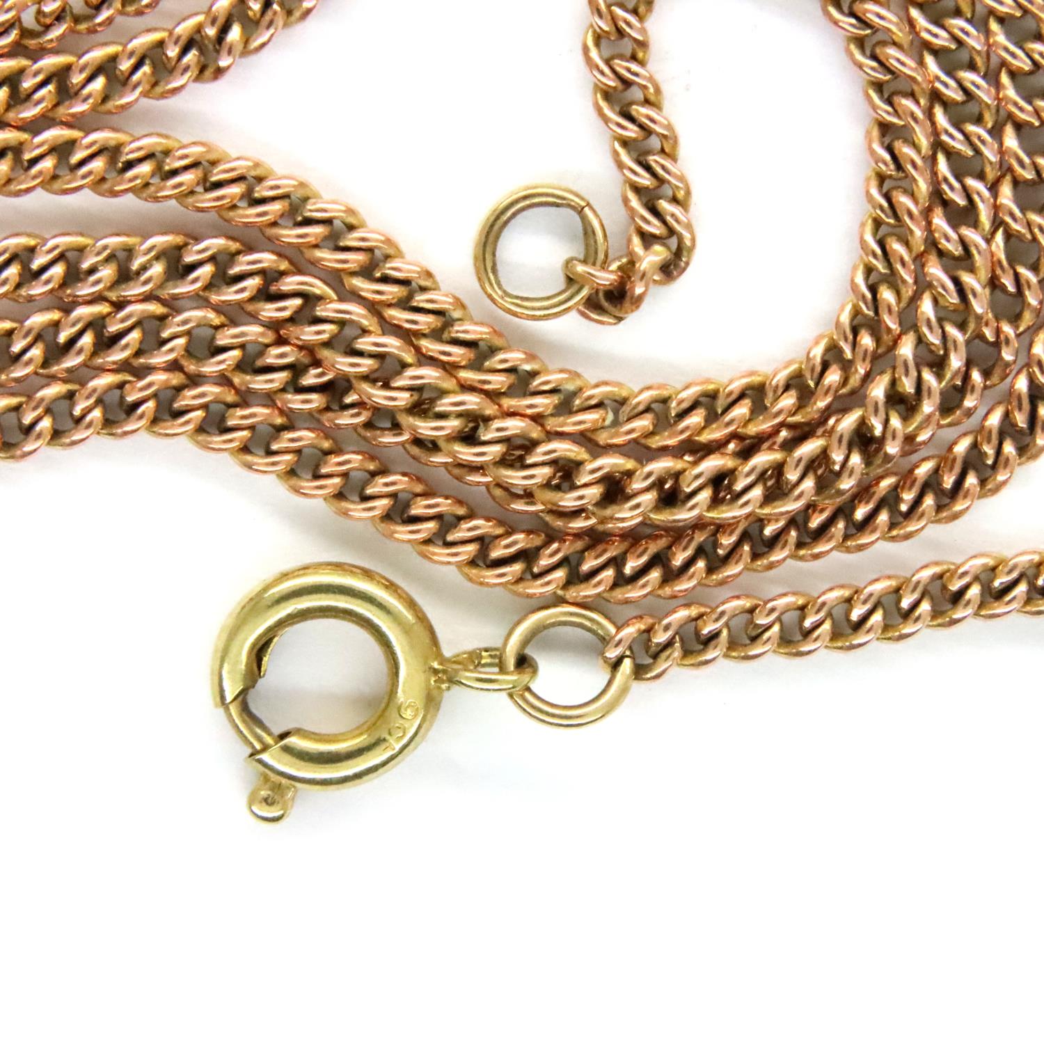 9ct rose gold neck chain, L: 45 cm, 4.0g. P&P Group 1 (£14+VAT for the first lot and £1+VAT for - Image 2 of 2