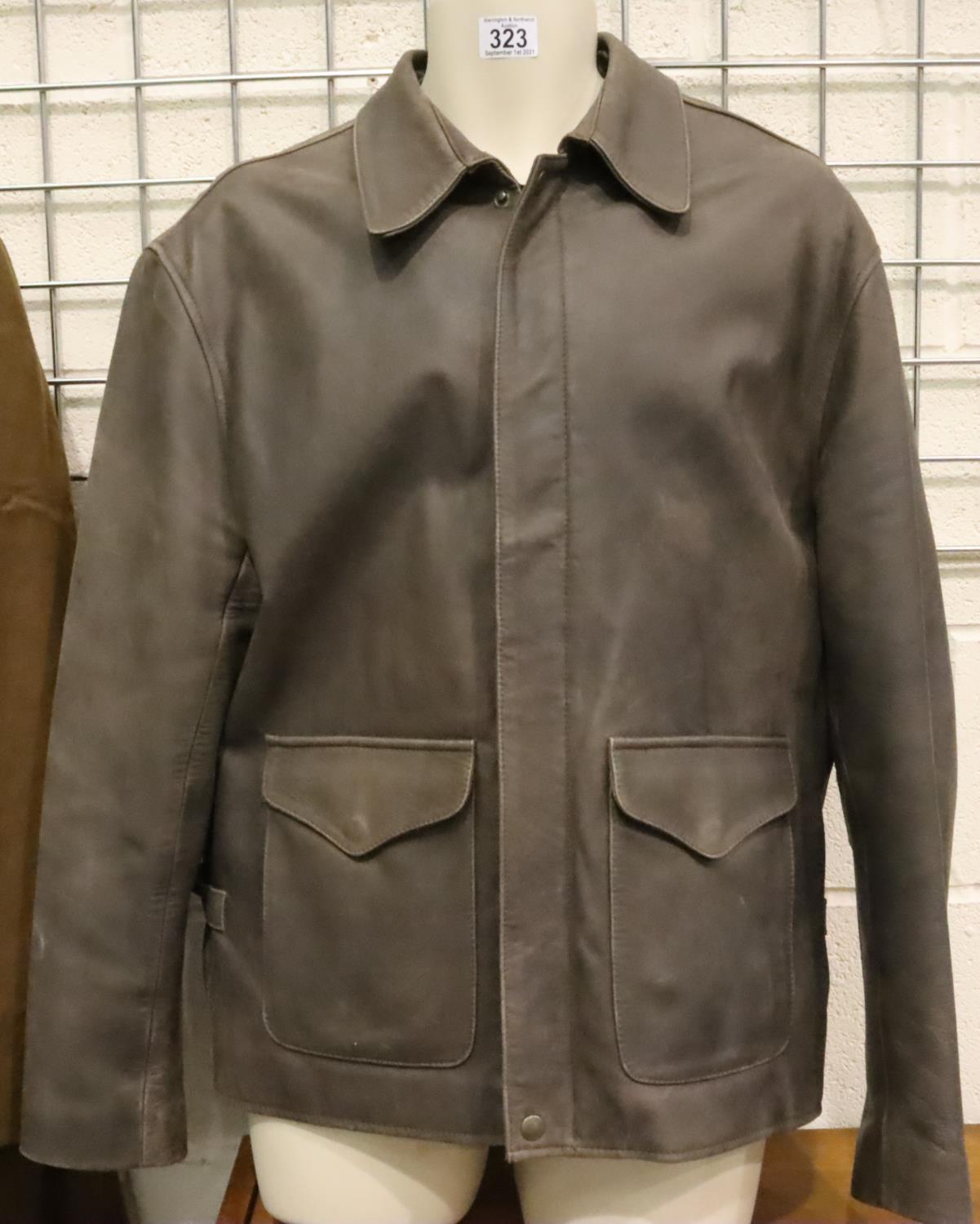 Replica leather jacket after the original as worn by Harrison Ford in Indiana Jones, size 44