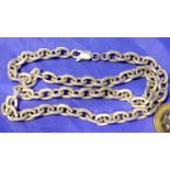 925 silver neck chain, L: 45 cm. P&P Group 1 (£14+VAT for the first lot and £1+VAT for subsequent