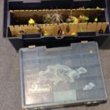 Fishing tackle box with tackle and an empty box. Not available for in-house P&P, contact Paul O'