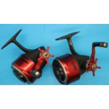 Two ABU 505 closed face fishing reels. P&P Group 2 (£18+VAT for the first lot and £3+VAT for