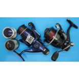 Two fishing reels Preston Innovations Inception 3000 and an Electron Blue 400 (missing winding arm),
