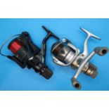 Two Shimano fishing reels 3500 MRE and Sahara 1000. P&P Group 2 (£18+VAT for the first lot and £3+