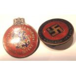 Two WWI National Savings enamel badges. P&P Group 1 (£14+VAT for the first lot and £1+VAT for