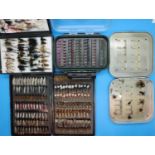 Four boxes of assorted fishing flies. P&P Group 2 (£18+VAT for the first lot and £3+VAT for