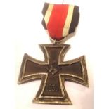 Third Reich second class Iron Cross, three part construction with ring marked 1, for Deschler & Sohn