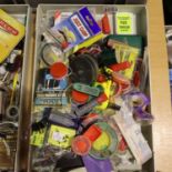 Box of mixed fishing tackle including, weights and hooks. P&P Group 3 (£25+VAT for the first lot and