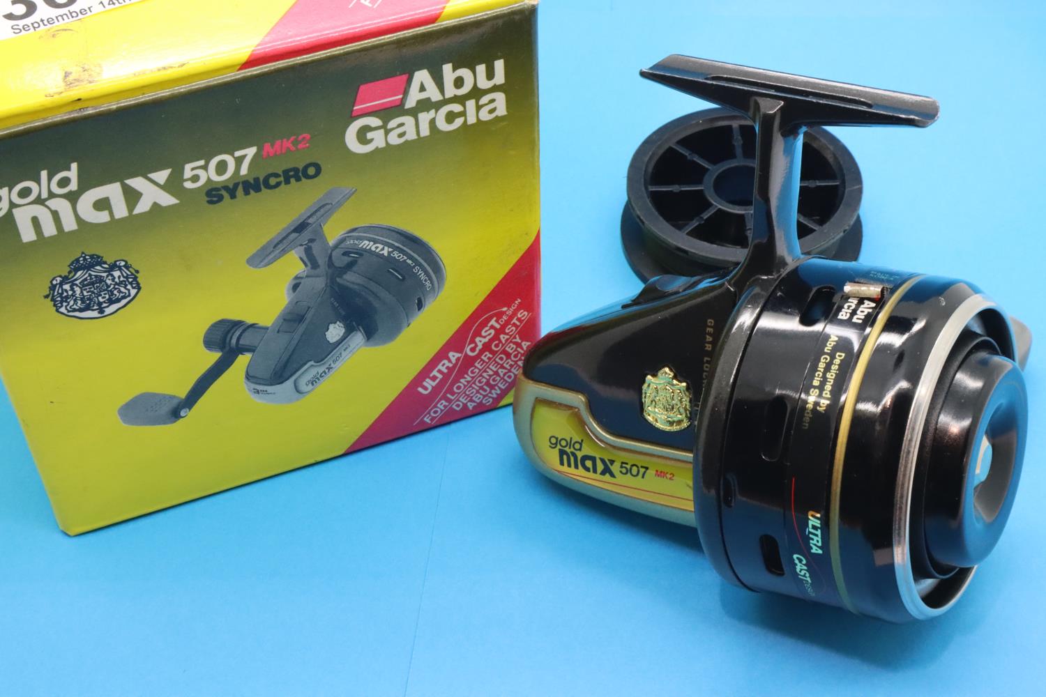 Boxed Abu Garcia Goldmax 507 MKII fishing reel. P&P Group 2 (£18+VAT for the first lot and £3+VAT