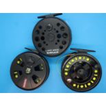 Three fly fishing reels including two Intrepid LA78 and a Lureflash. P&P Group 2 (£18+VAT for the