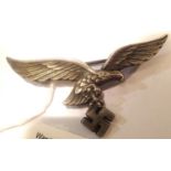 WWII German Luftwaffe Tropical Whites breast eagle, marked Assman. P&P Group 1 (£14+VAT for the