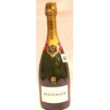Bottle of NV Bollinger Champagne. P&P Group 2 (£18+VAT for the first lot and £3+VAT for subsequent